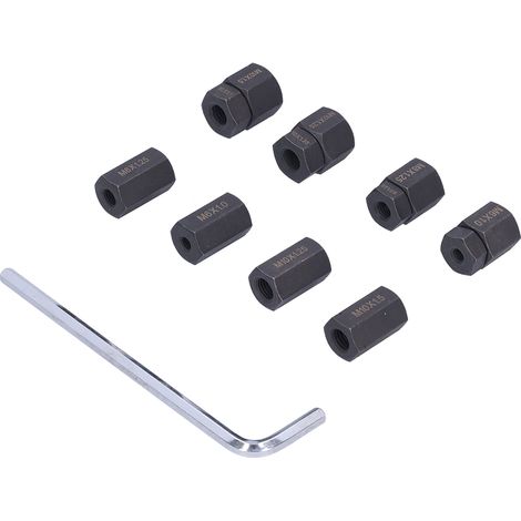 Kit 9 pièces extracteur et poseur de goujons de roue, sans abîmer le filetage, pas M10x1.5 M10x1.25 M8x1.25 M6x1.0 (1/5)