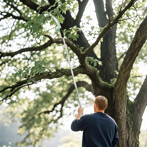 Long Reach Telescopic Tree Pruner 1.8m to 2.9m with Rust-Resistant Steel Blade, Lightweight Aluminium Pole, Easy Twig Removal