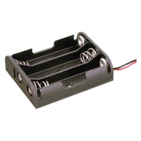 Portabatteria piatto per 3 batterie da 1,5V (4,5V), nero Electro Dh 33.031 8430552029068