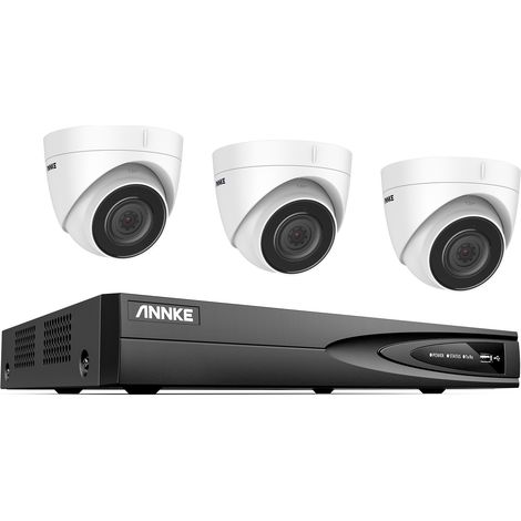 ANNKE 5MP Super HD Camera 4 Channel NVR IP Outdoor Security Camera System Color Night Vision Audio Record CCTV Kit 3Camera (1/5)