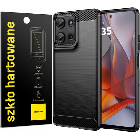 Cover posteriore rinforzata in fibra di carbonio per Motorola G75 + Vetro (1/5)