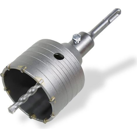 Scie cloche trépan brique 80mm scie cloch trépan béton Couronne de forage 8x110mm avec adaptateur SDS plus pour maçonnerie et béton (1/5)