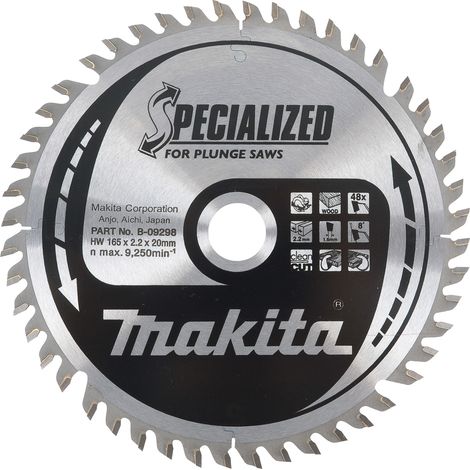 MAKITA B-09298 - inci ion di que de cie de 165x2.2 jante 1.6mm 48z 8 degré axe de 20 (1/2)