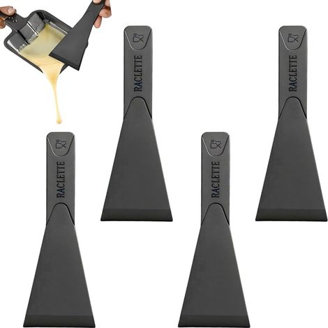 Nylonspatel für Raclette, Crêpespatel, 4er-Set, kratzfeste Küchenutensilien für Raclette, Fondue und Crêpes, ideal für Zuhause und Restaurants (1/5)