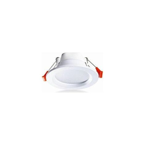 Juego de 4 focos LED empotrables para techo, resistentes al agua IP65, 5 W, luz blanca cálida, redondos, de plástico, color blanco Zhuoxuan - Crezuo