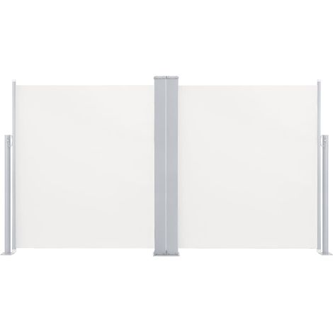 INLIFE Auvent latéral double rétractable de patio 170x600 cm Crème (1/5)