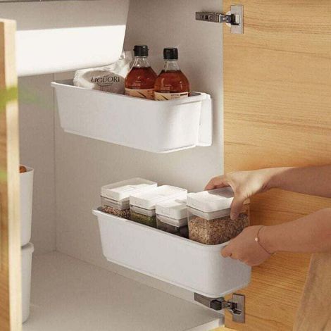 Panier de douche exclusif en acier inoxydable Étagère de baignoire de salle de bain, bac à douche, support d'étagère d'angle mural (acier inoxydable, 2 niveaux, crochet arrière) (1/4)
