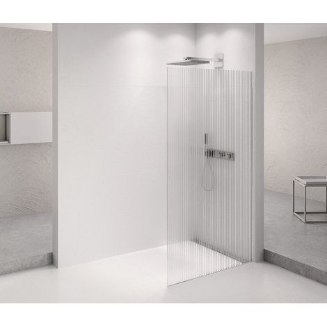 Polysan Architex - Paroi de douche Walk-In, 116x210 cm, chrome/verre cannelé AXC120FL