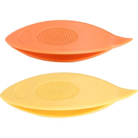 2 navettes à frivolité en plastique, outil de loisirs créatifs pour la couture et le tricot à la main (orange et jaune) (1/5)
