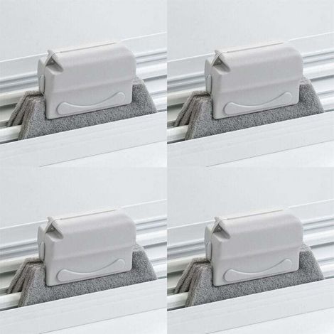 SABIR 4pcs Brosse Fente Multifonction Brosse de Nettoyage de Fente de Fenêtre pour Porte Glissières de Fenêtre Salle de Bain Rainure de Fenêtre (gris) (1/4)