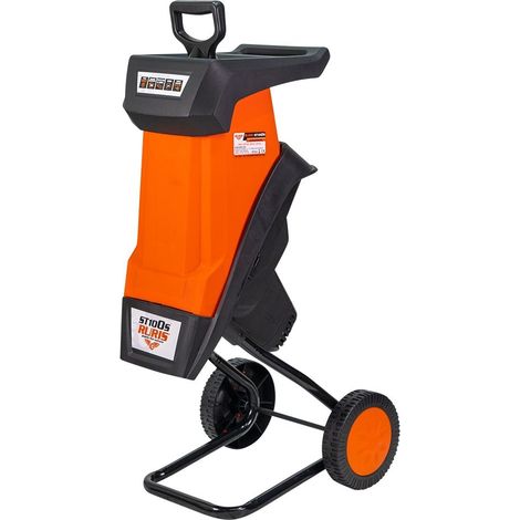 Broyeur de végétaux électrique 2400W – Capacité de coupe 40mm – Sac collecteur 50L – Moteur 4500 tr/min pour copeaux réutilisables – Ruris