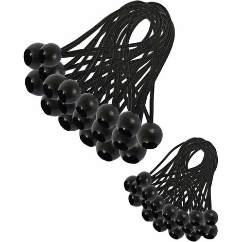 30 tendeurs élastiques bâche – sandows 150/200 mm pour tente, pavillon, harnais, rideaux