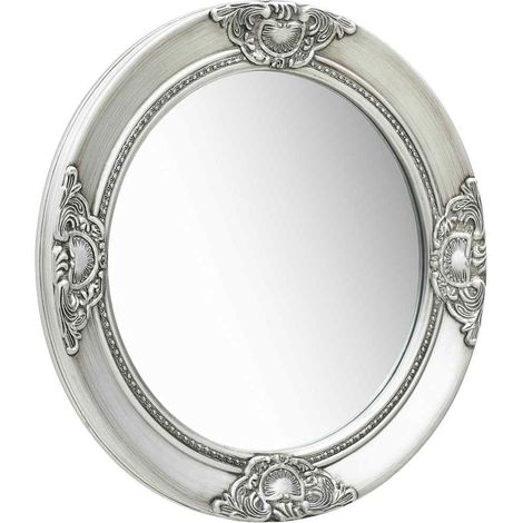 Maison Exclusive - Wandspiegel im Barock-Stil 50 cm Silbern (1/5)