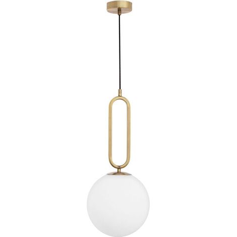 [NEUWERTIG] B-Ware Nova Luce Pendelleuchte Hängeleuchte GRUS E27 LED Gold Glas Metall dimmbar Ø25cm (1/2)