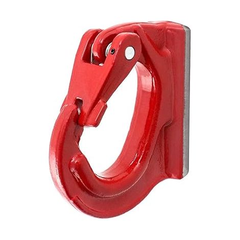 Crochet de soudage, crochet de levage, finition peinte, convient pour tracteurs, grues, etc., charge de travail limitée à 3 tonnes, rouge (1/4)