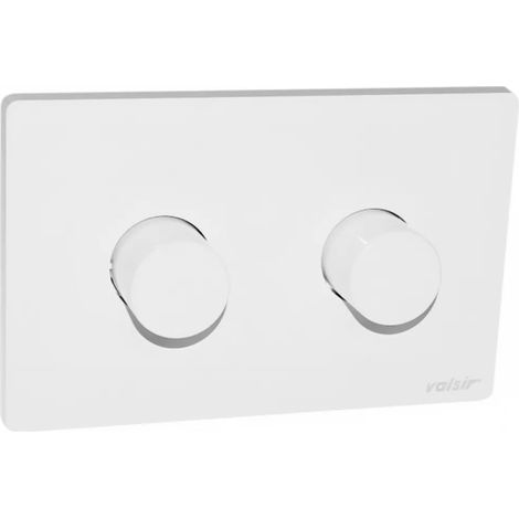 Plaque de commande WC encastré Winner et Cubik, double touche blanche (1/3)