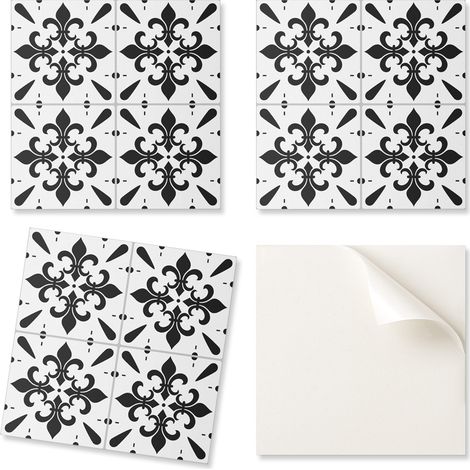 Baldosas de vinilo autoadhesivas con estampado floral de 9x30x30 cm