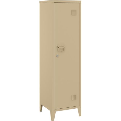 Mobiletto/scaffale in metallo con serratura 137 x 38 x 38 cm marrone 030008946
