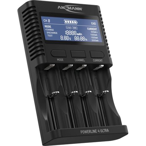 ANSMANN Chargeur de pile USB Powerline4Ultra pour NiMH & Li-Ion (1 pce)