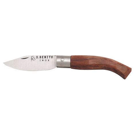 Coltello con lama in acciaio inox da 6 cm, mango legno pressato e puntale in acciaio Don Benito 13213