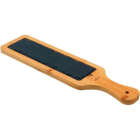 LACOR Tisch aus Bambus und Schiefer zur Speisenpräsentation [40 x 10 x 1,5 cm] (1/5)
