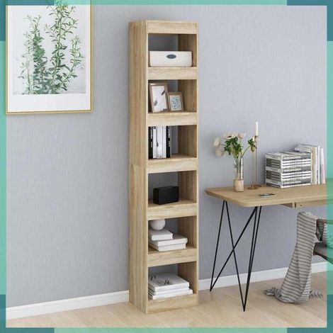 811640 Bibliothèque/Séparateur de pièce Chêne Sonoma 40x30x198 cm (1/5)