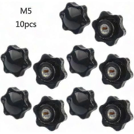 10 Vis de pression à tête hexagonale femelle M5/M6/M8/M10, écrous papillon moletés pour fixation, lot de pièces en acier, usage industriel et bricolage (1/5)