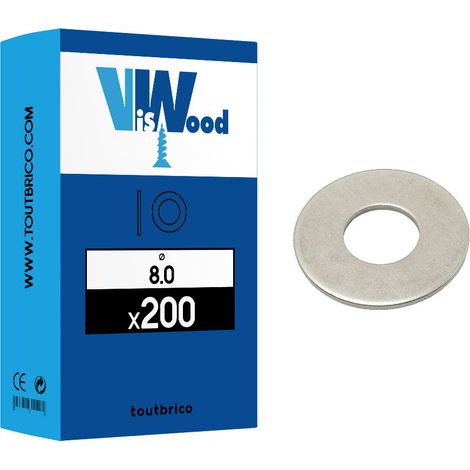 200 rondelles Ø 8mm type L zingué - Viswood (1/2)