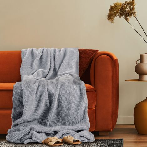 Paco Home Deko Wohnzimmer Decke Kuscheldecke Tagesdecke Boho Sofadecke Waschbar Flauschig Grau, 200x240cm