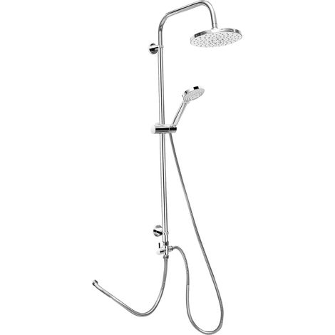 Colonne de douche ronde avec 5 types de jets : normal, doux et massant (1/3)