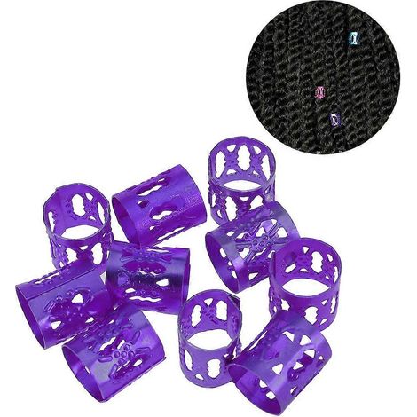 Bandeaux violets, réglables, adaptés aux tresses, lot de 10, en alliage d'aluminium durable. (1/5)
