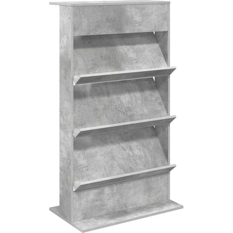 Maison Exclusive - Scaffale per riviste Grigio cemento 70 x 41 x 126 cm
