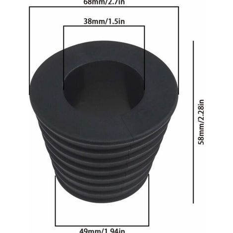 Set mit 2 Gummikeilen für Sonnenschirmständer, Lochbuchsen, für Terrassen- und Gartenschirme, 38 mm (1,5 Zoll) (1/4)