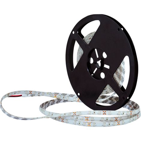 Ruban LED 12V 5m IP44 vert 300 LED flexible déco Polux (1/3)