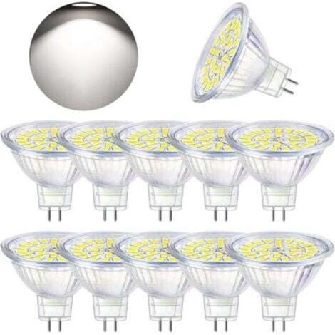 Ampoule LED GU5.3 Blanc Froid 6000K, MR16 LED 12V 5W Equivalent à 50W Halogène, Ampoules LED Spot Non Dimmable, Lot de 10 (1/4)