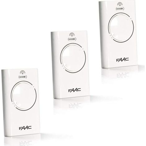 Télécommande 4 canaux 868 Mhz Code tournant Alimentation 3V avec piles CR2032 Pack de 3 télécommandes noires (1/5)