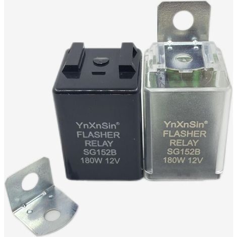 Relais clignotant électronique automobile universel à trois broches, boîtier noir, 24 V, bobine simple, verrouillage. (1/4)