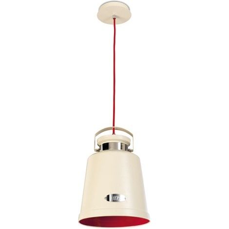 Suspension, Suspension vintage ancien Blanc en Metal, Leds C4