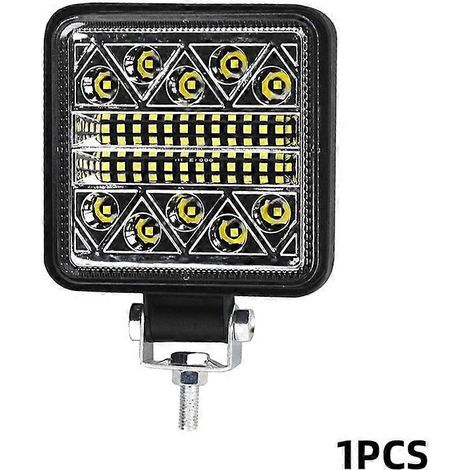 Barre lumineuse LED RXZ 102W, projecteur de travail, feu antibrouillard pour tracteur, SUV et camion, LED 3030, 34 SMD, base lumineuse LED carrée fixe (1 pièce) (1/5)