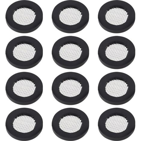 20 Pièces Joint Torique Joint Pomme de Douche Filet Filtre en Acier Inoxydable Joint Rondelle en Caoutchouc avec pour 1/2 Pouces Têtes de Douche (1/4)