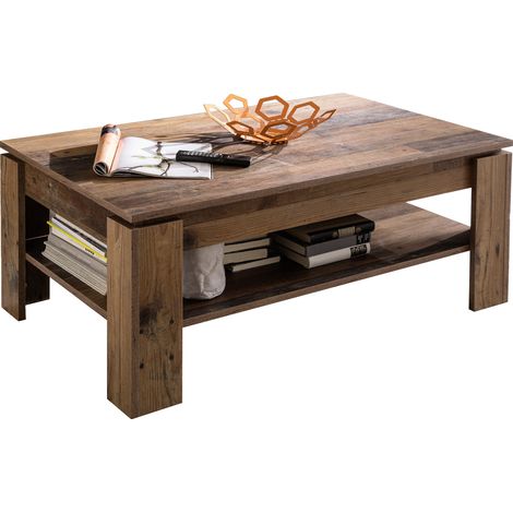 Irina Table basse, look vieux bois. (1/3)