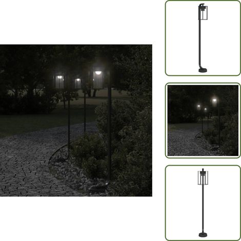The Living Store Wegeleuchte Schwarz 100 cm Edelstahl - Wegeleuchte - Edelstahl - Außenstehleuchte - Gartenlampe - LED-Lampe (1/5)