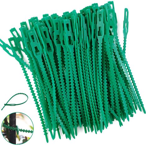 Attaches réglables pour plantes, 100 pièces, attaches flexibles pour plantes de jardin, attaches torsadées multifonctions pour plantes, 22cm (1/5)
