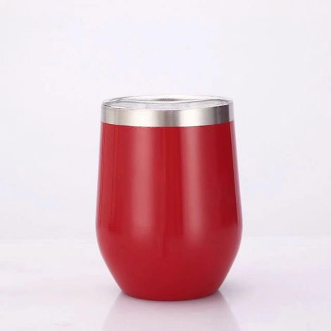 Mug isotherme en acier inoxydable en forme de U (rouge)