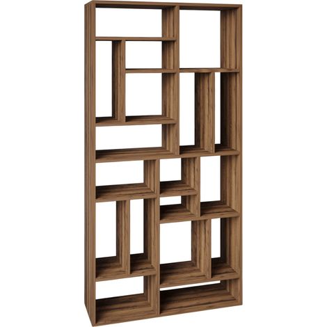 Libreria in legno "Nicola" - 90 x 30 x 180 cm - Marrone