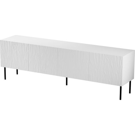 TV-Schrank JUNGLE 190 cm 4D gefräste front MDF-platte weiß matt