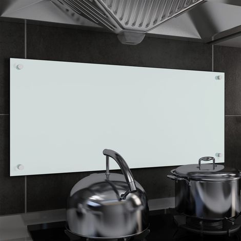 vidaXL Dosseret de cuisine couleur Lait 90x40 cm Verre trempé