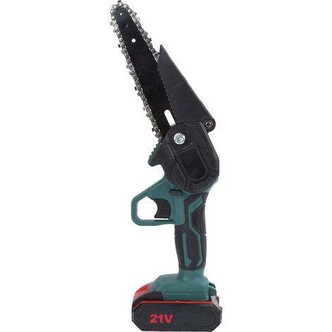 Scie à chaîne électrique miniature 550W 21V, élagage d'arbres, 2 batteries lithium, chargeur rapide, lame 15cm, prise UE 100-240V (1/5)
