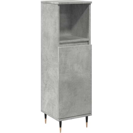 Maison Exclusive - Armadietto da Bagno Grigio Cemento 30x30x100 cm in Truciolato