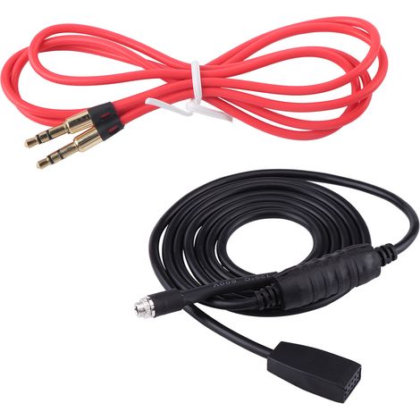 Câble audio auxiliaire 3.5mm adaptateur interface entrée MP3 pour autoradio E46 1998‑2006 (1/5)